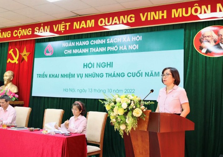 Chi nhánh  Ngân hàng Chính sách xã hội Hà Nội sơ kết tình hình triển khai nhiệm vụ 9 tháng đầu năm 2022
